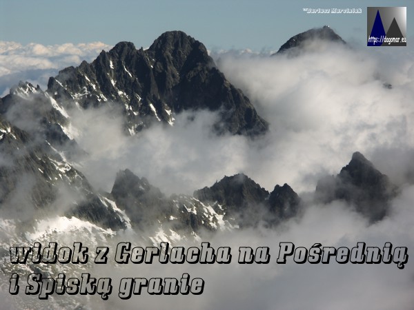 widok z Gerlacha na Pośrednią i Spiską Grań